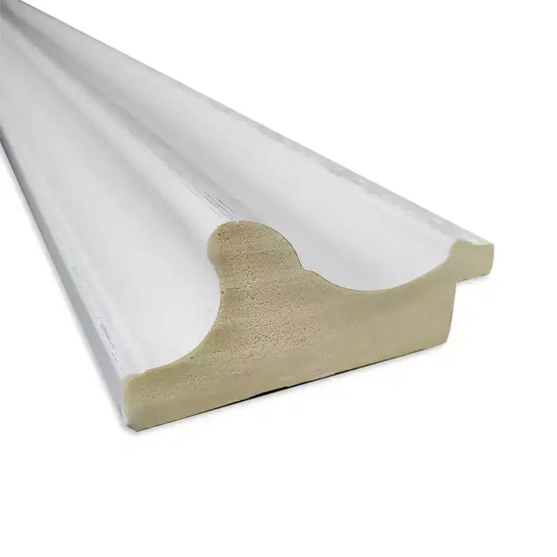 Specchio da parete quadrato con cornice decorata bianca, 80 x 80 cm