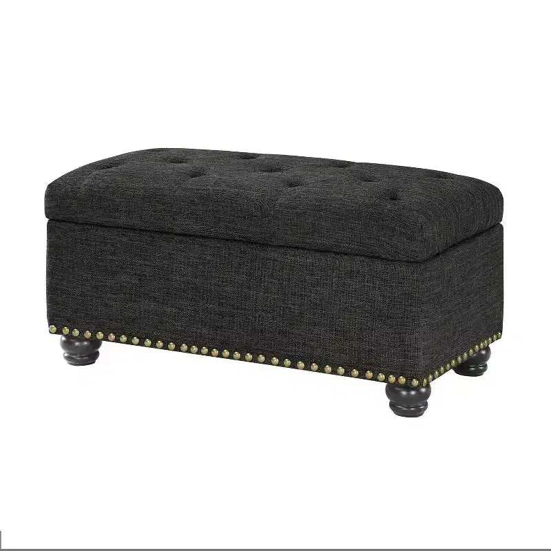 Pouff portaoggetti 7th Avenue con borchie decorative