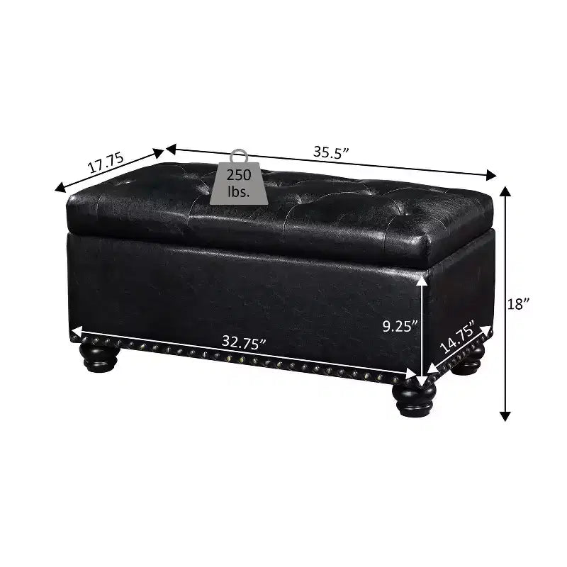 Pouff portaoggetti 7th Avenue con borchie decorative