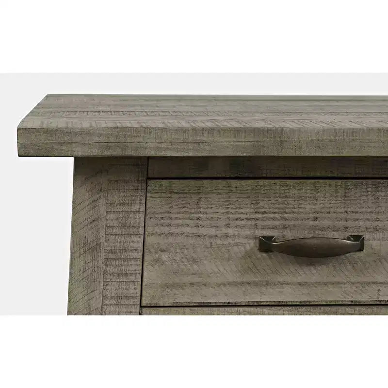 Tavolino rustico da fattoria in legno massello con contenitore