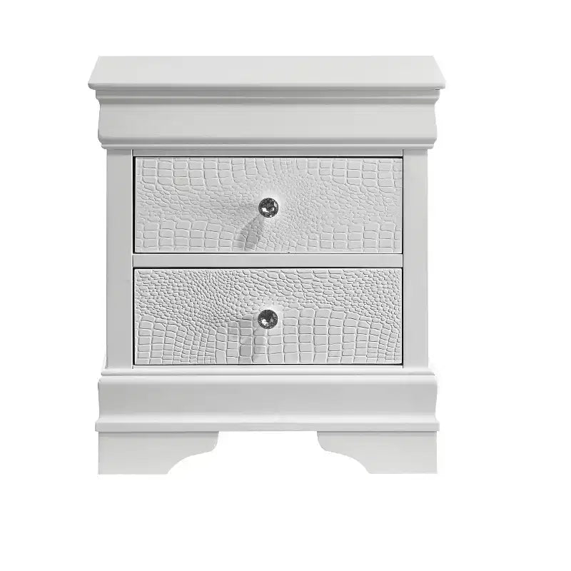 Blaze Modern Style 2-Drawer Night stand Made with Wood in White same asG150108720 (NJ inventory)
