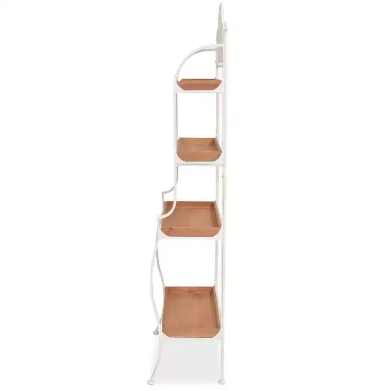 Scaffale autoportante con 4 ripiani in legno – 59 x 35 x 168 cm