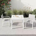 31.5-63 Expandable Dining Table with Aluminum Slat Frame,4-6 Persons,Rectangular,for Porch