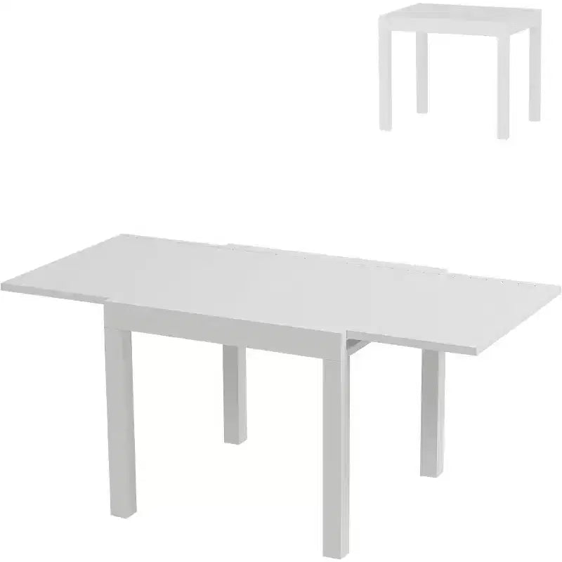 Tavolo da pranzo da esterno allungabile in alluminio (80-160 cm)