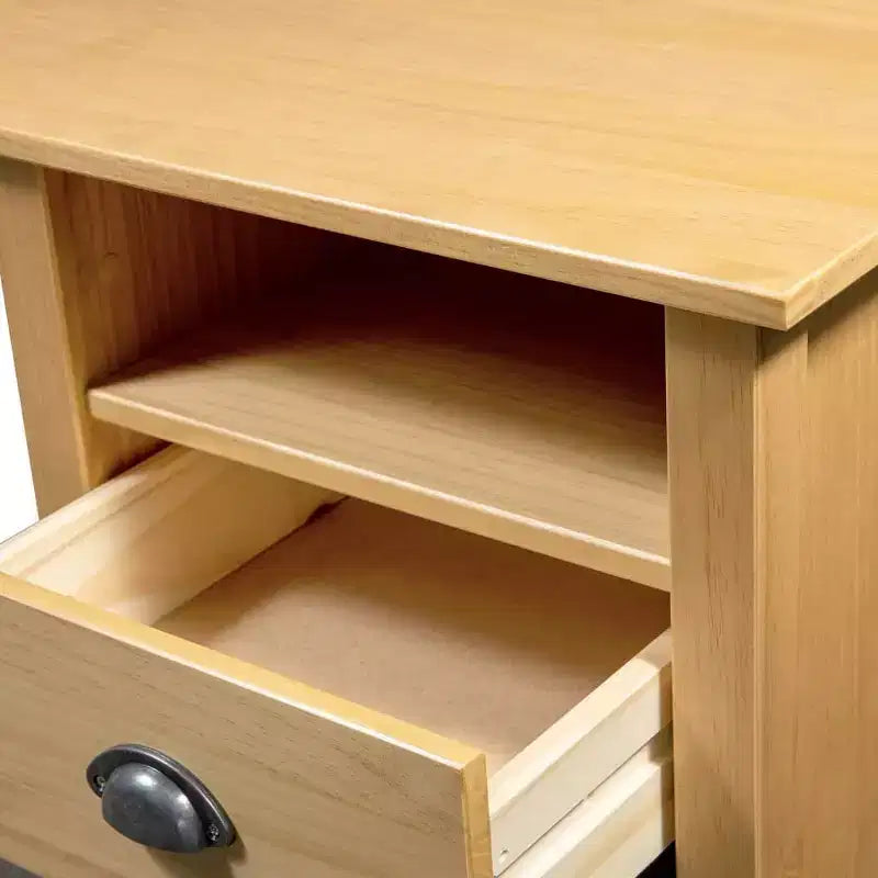 vidaXL Scrivania Marrone Miele in Legno Massello di Pino Scrivania Media Rettangolare