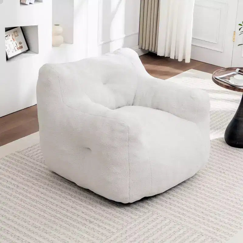 Poltrona a sacco con braccioli e imbottitura in memory foam