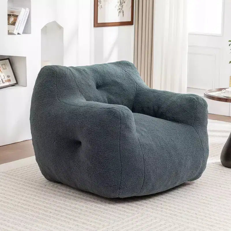 Poltrona a sacco con braccioli e imbottitura in memory foam