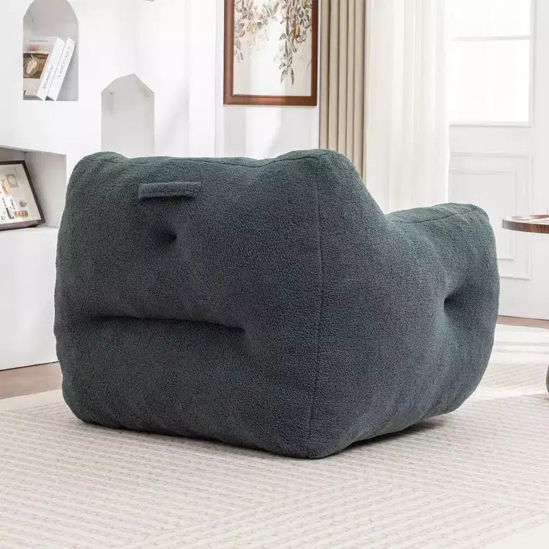 Poltrona a sacco con braccioli e imbottitura in memory foam