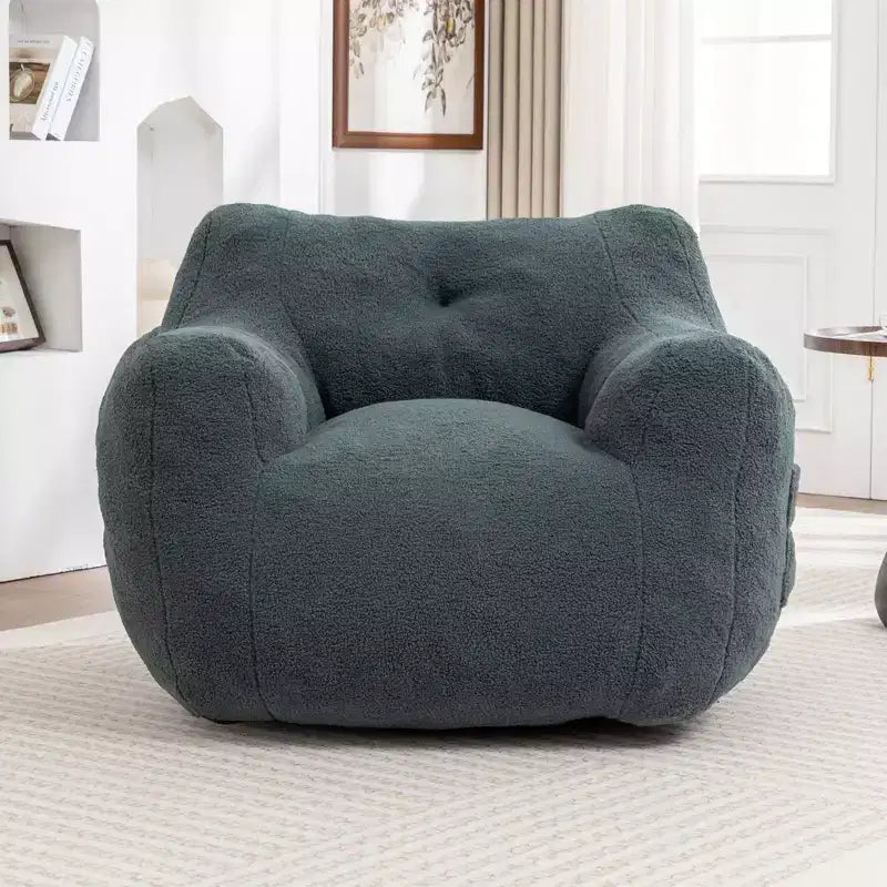 Poltrona a sacco con braccioli e imbottitura in memory foam