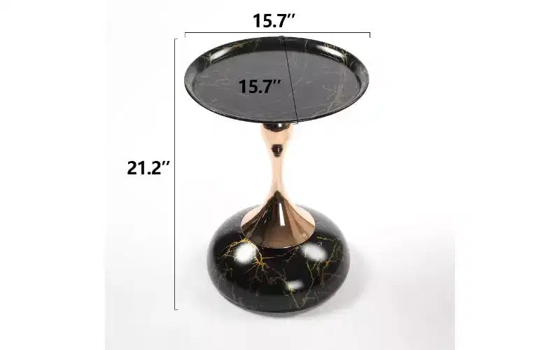 Tavolino rotondo a piedistallo con coda di sirena