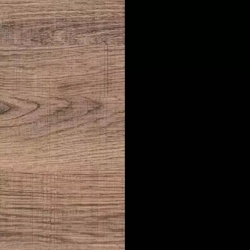 Mensola a Muro Flottante a 3 Livelli – Rovere Rustico e Nero Opaco