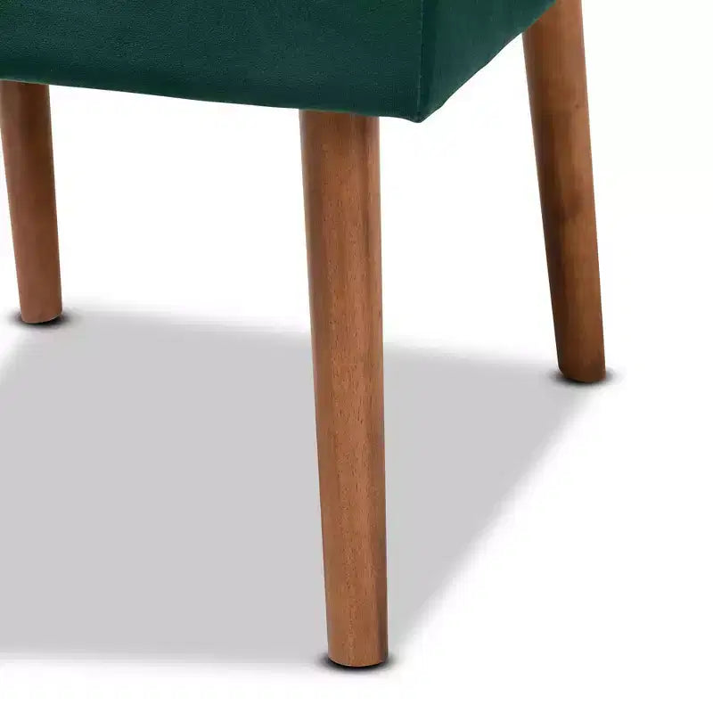 Sedia da pranzo imbottita in velluto con struttura in compensato