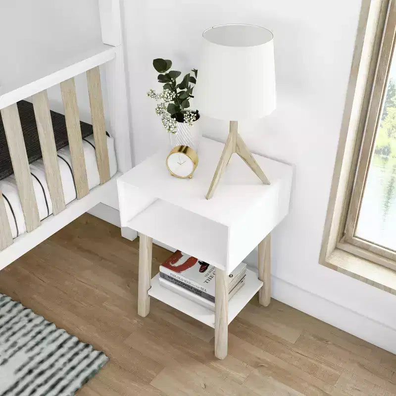 Comodino a giorno Mid-Century Modern per bambini